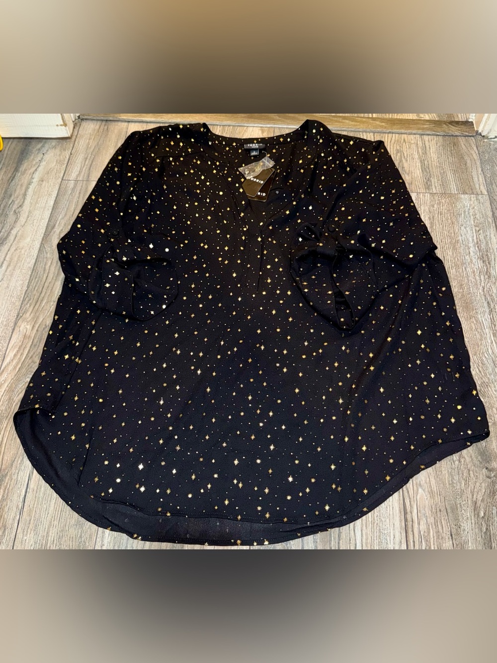 TORRID Harper Georgette 3/4 Sleeve Blouse Love Celestial Sz 2/18-20